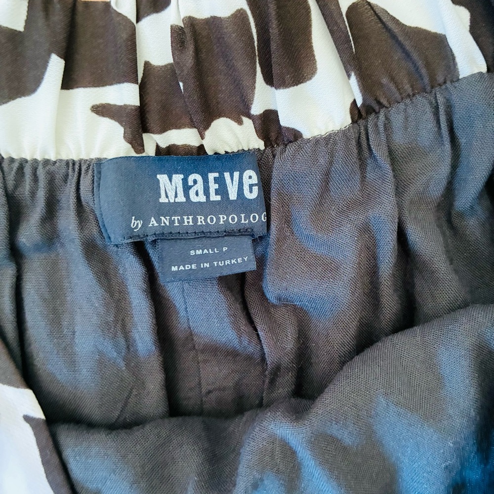 Anthropologie Maeve Asymmetrical Black and White Skirt - Picture 8 of 9
